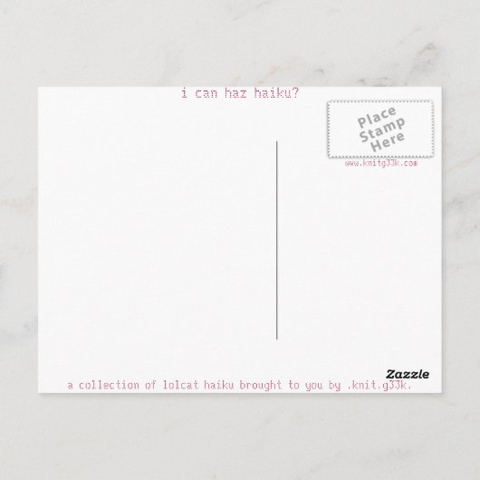 俳句cat 1はがき ポストカード (裏面)