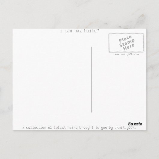 俳句cat 12葉書 ポストカード (裏面)