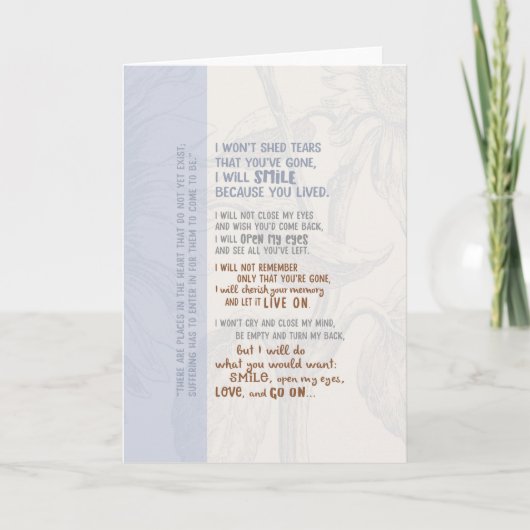 俺がいなくなった涙を流さないでくれ カード (正面)