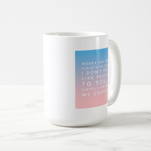 俺がコーヒーを飲むまで俺に話すなおもしろマグカップ コーヒーマグカップ (正面右)