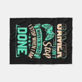 俺がストップ終わった時のゲーマー フリースブランケット (正面(横))