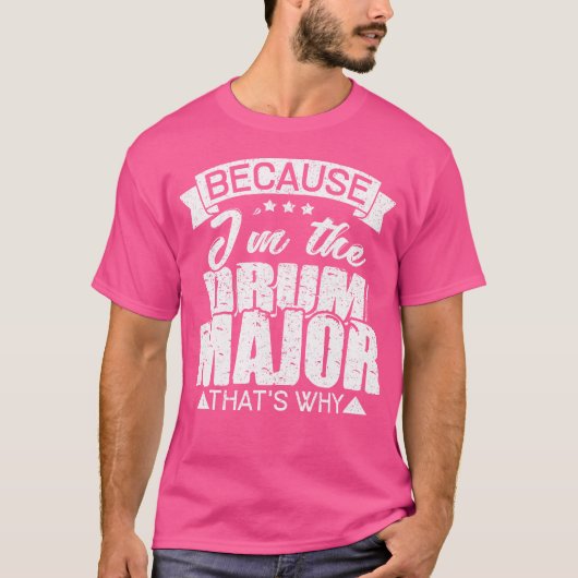 俺がドラムシャツ専攻の・マーチおもしろいング・バ Tシャツ (正面)