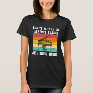 俺がピアノを遊弾くと静かなピアを破壊する Tシャツ