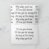 俺がベビーを生きている限り サンキューカード (内部)