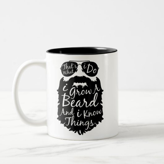 俺が髭を生やしていてわかってるんだよ ツートーンマグカップ (左)