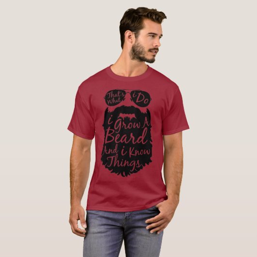 俺が髭を生やしていてわかってるんだよ Tシャツ (正面フル)