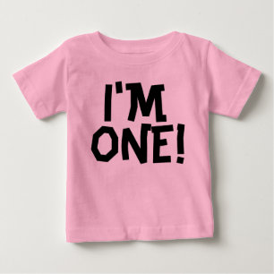 俺が1人だ!年齢1ベビー1ST誕生日Tシャツ ベビーTシャツ
