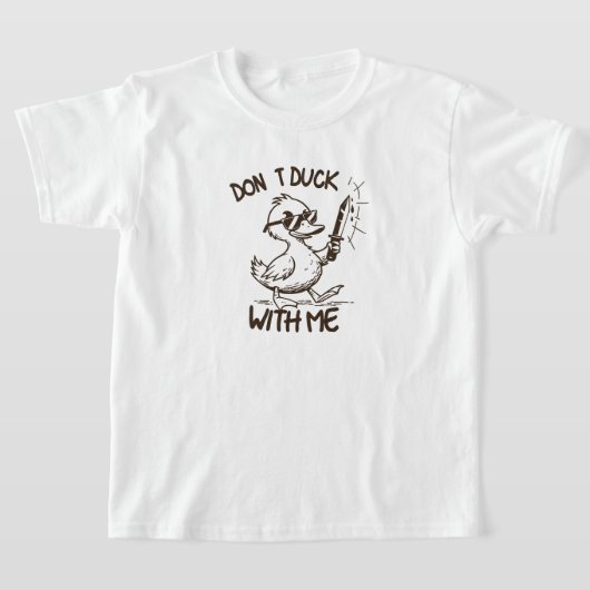 「俺と一緒にアヒルするな – アヒルの態度 | Tシャツ (レイダウン)