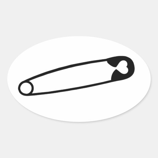 俺と一緒に安全だ… 楕円形シール (正面)