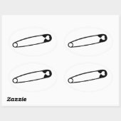 俺と一緒に安全だ… 楕円形シール (シート)