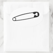 俺と一緒に安全だ… 楕円形シール (バッグ)