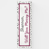 俺と結婚してくれるか、シルバー・ハート 横断幕 (縦)