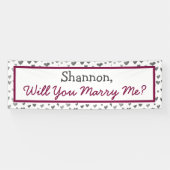 俺と結婚してくれるか、シルバー・ハート 横断幕 (横)