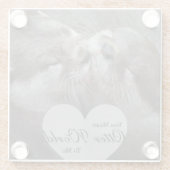 俺にとって世の中は愛の世界だキスをする ガラスコースター (裏面)