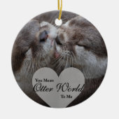 俺にとって世の中は愛の世界だキスをする セラミックオーナメント (正面)