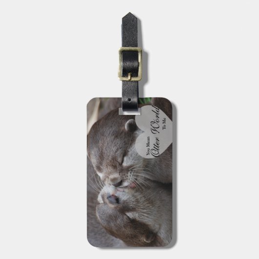 俺にとって世の中は愛の世界だキスをする ラゲッジタグ (正面縦)