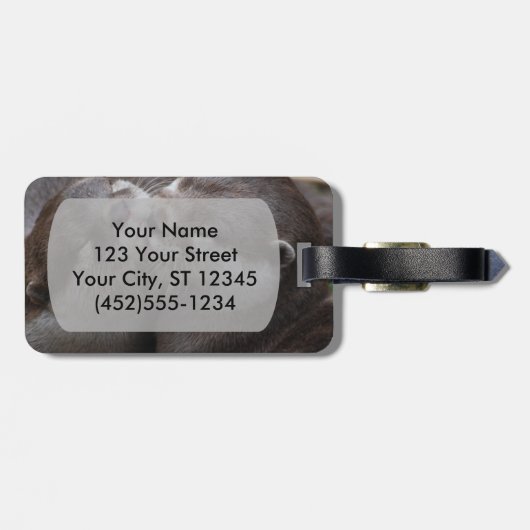 俺にとって世の中は愛の世界だキスをする ラゲッジタグ (裏面横)