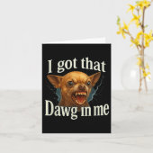 俺にはあの犬がいる メメ 面白いチワワ 犬のシー カード (黄色い花)