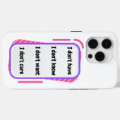 俺には何も気にない Case-Mate iPhoneケース (裏面 (横))