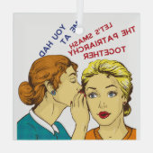 俺に家父長制をぶち壊そうぜ! ガラスオーナメント (裏面)