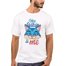 「俺に言ってるの?」猫 - 楽しいTシャツ