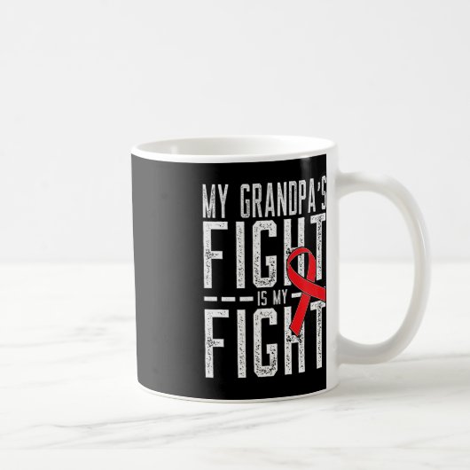 俺のおじいちゃんの戦いは俺の血がん患者だ コーヒーマグカップ (右)