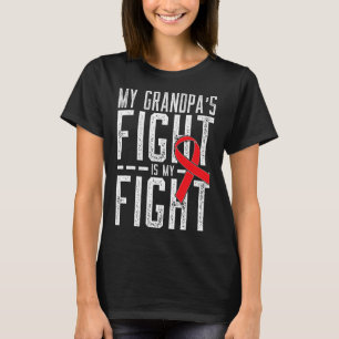 俺のおじいちゃんの戦いは俺の血がん患者だ Tシャツ