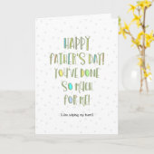 俺のお尻を拭くみたいなパパは俺のためにたくさんやったな カード (黄色い花)