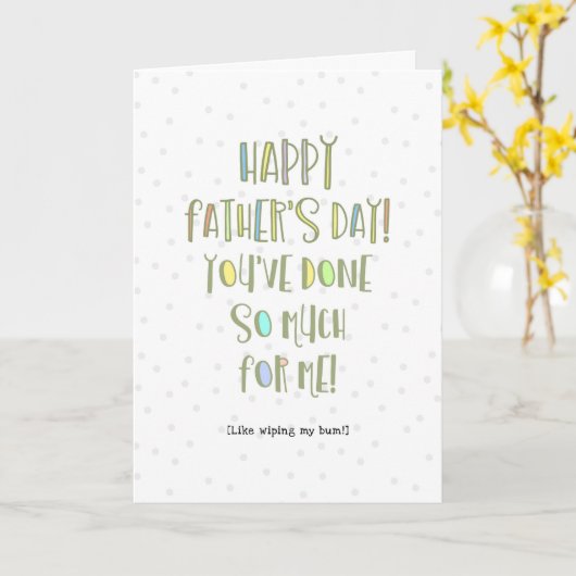 俺のお尻を拭くみたいなパパは俺のためにたくさんやったな カード (黄色い花)