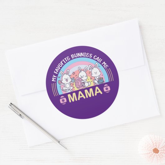 俺のお気に入りのバニーがママを呼ぶ ラウンドシール (封筒)