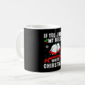 俺のもし鈴を鳴らしたろ与えう白いクリスマス コーヒーマグカップ (正面左)