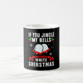俺のもし鈴を鳴らしたろ与えう白いクリスマス コーヒーマグカップ (中央)