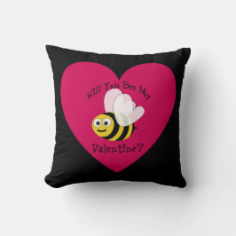 俺のものになってくれるか?赤いハート クッション