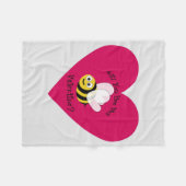 俺のものになってくれるか？赤いハート フリースブランケット (正面(横))