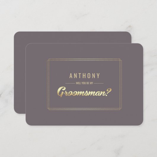 俺のグロムスマンか？ダークモカ金ゴールド結婚ズ 招待状 (正面/裏面)