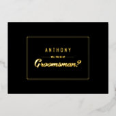 俺のグロムスマンか？ブラック金ゴールド結婚ズ 箔招待状 (正面)