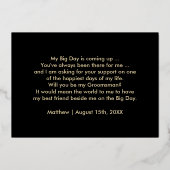 俺のグロムスマンか？ブラック金ゴールド結婚ズ 箔招待状 (裏面)