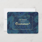 俺のグロムスマンか？ブルーグリーン抽象芸術 招待状 (正面)