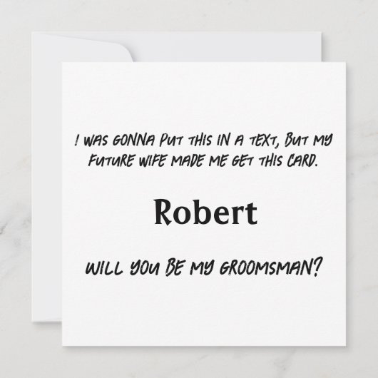 俺のグロムスマンか? 招待状 (裏面)