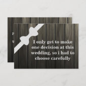 俺のグロムスマンか？木製の背景 招待状 (正面/裏面)