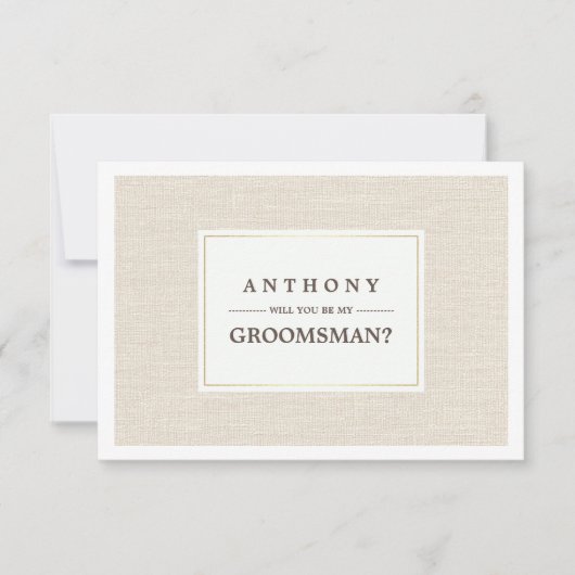 俺のグロムスマンか？Burlapテクスチャ 招待状 (正面)