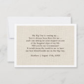 俺のグロムスマンか?Burlapテクスチャ 招待状 (裏面)