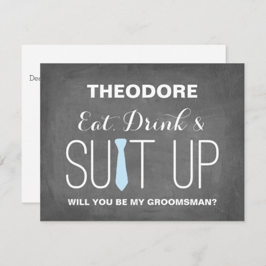 俺のグロムスマンか？ | Groomsmenの複数形 招待状 (正面/裏面)