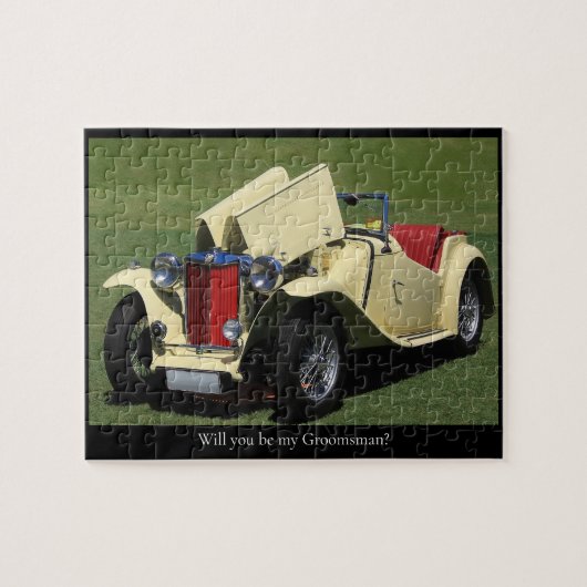 俺のグロムスマンになってくれるか？ヴィンテージ車 ジグソーパズル (横)