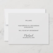 俺のグロムスマンになってくれるか?大理石エレガントスクリプト 招待状 (裏面)