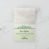 俺のグロムスマンになってくれるか?木素朴植物学 カード (内部)