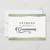 俺のグロムスマンになってくれるか？水彩招待状 招待状 (正面)