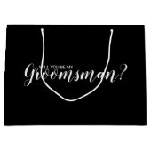 俺のグロムスマンになってくれるか？申モダン出 ラージペーパーバッグ (正面)