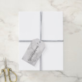俺のグロムスマンになってくれるか?白モダン大理石 ギフトタグ (より糸付き)