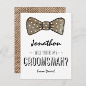俺のグロムスマンになってくれるか? | Groomsmen素朴の複数形 招待状 (正面/裏面)